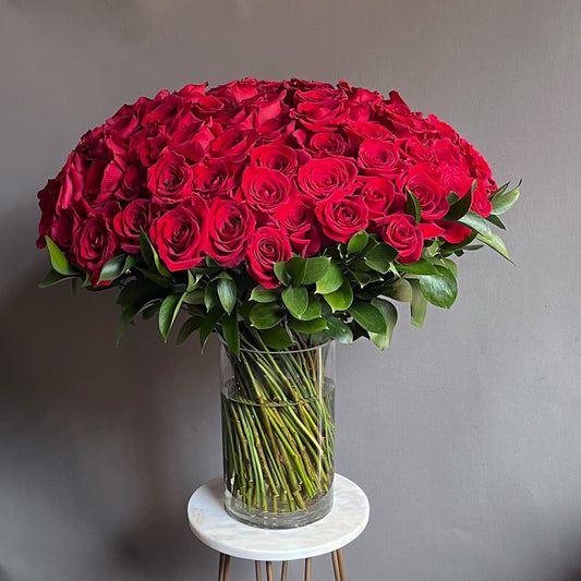 100 Premium Red Roses