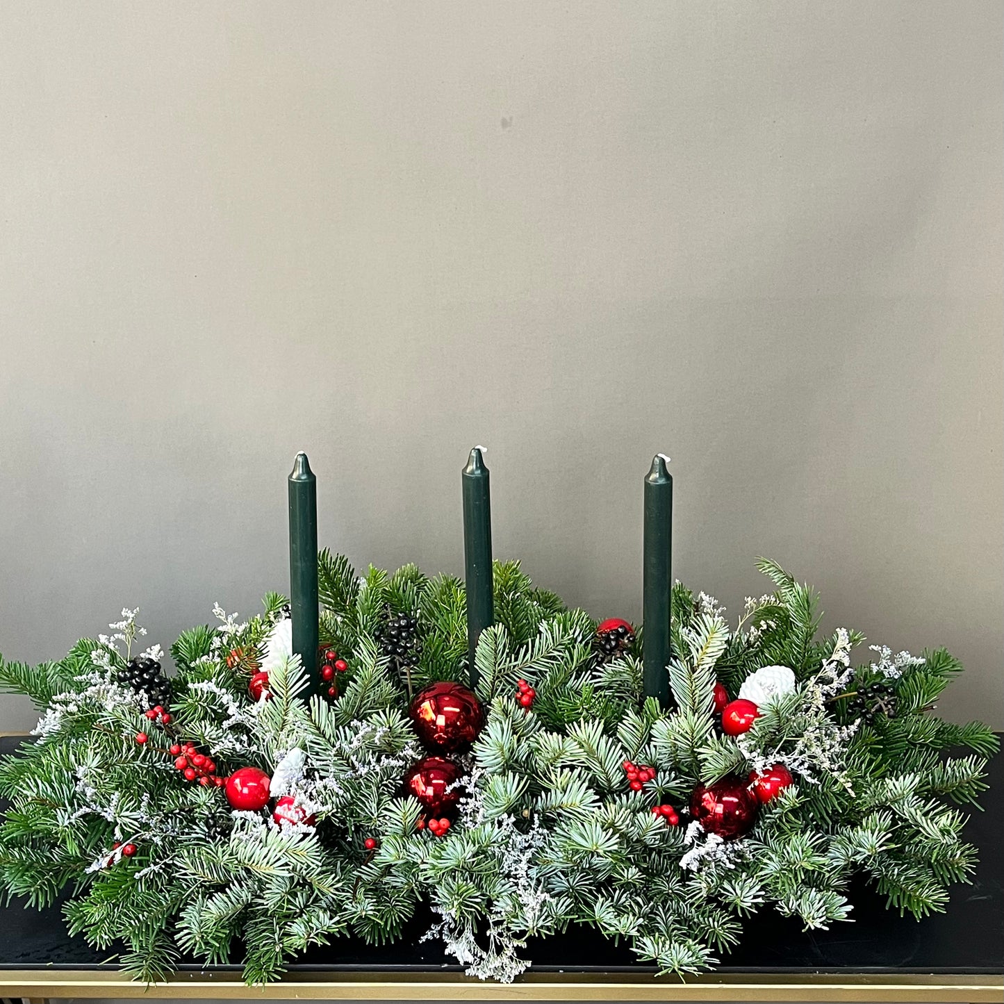 Festive Evergreen Centerpiece
