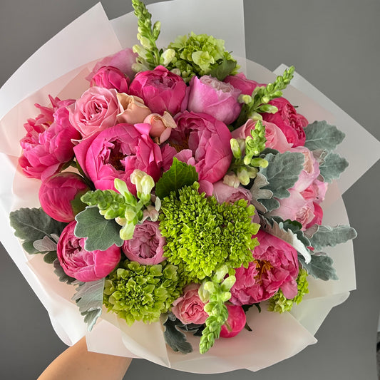 Peonies and Garden Roses Bouquet