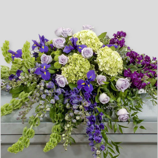 Half Casket Cover in Purple and Lavender